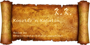 Kosztán Katalin névjegykártya
