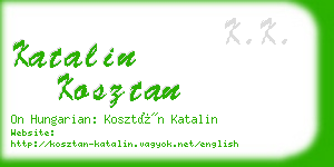 katalin kosztan business card